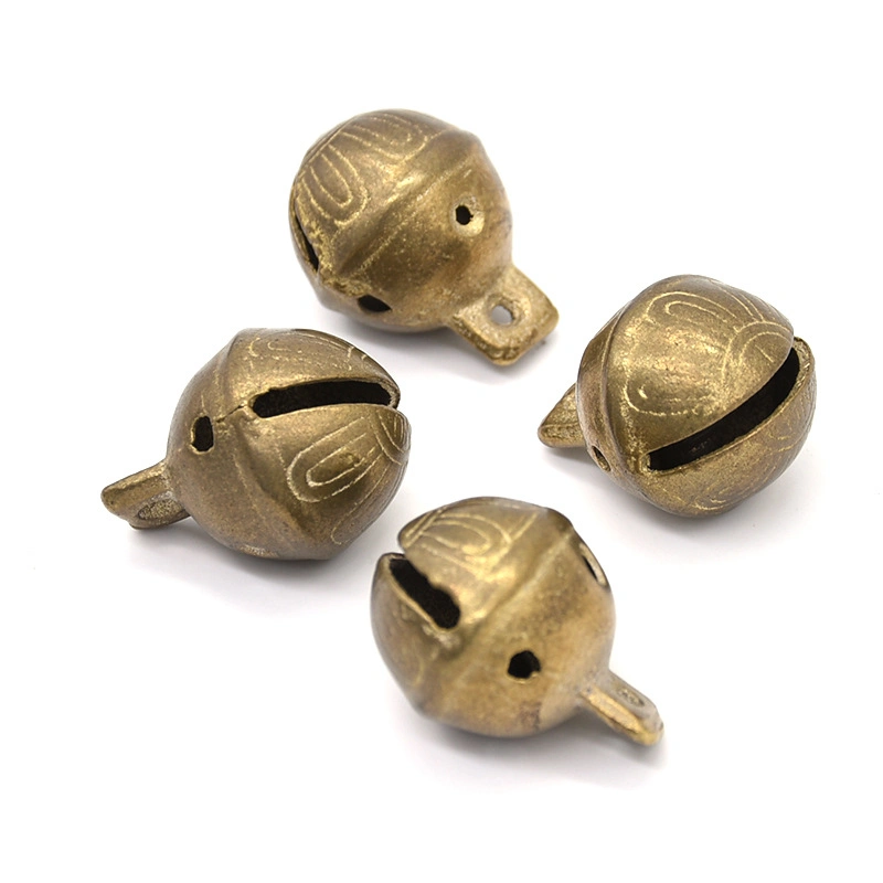DIY Accessories Cast Copper Metal Bronze Word Bell Pet Animal Collar Four Eyes Copper Bell