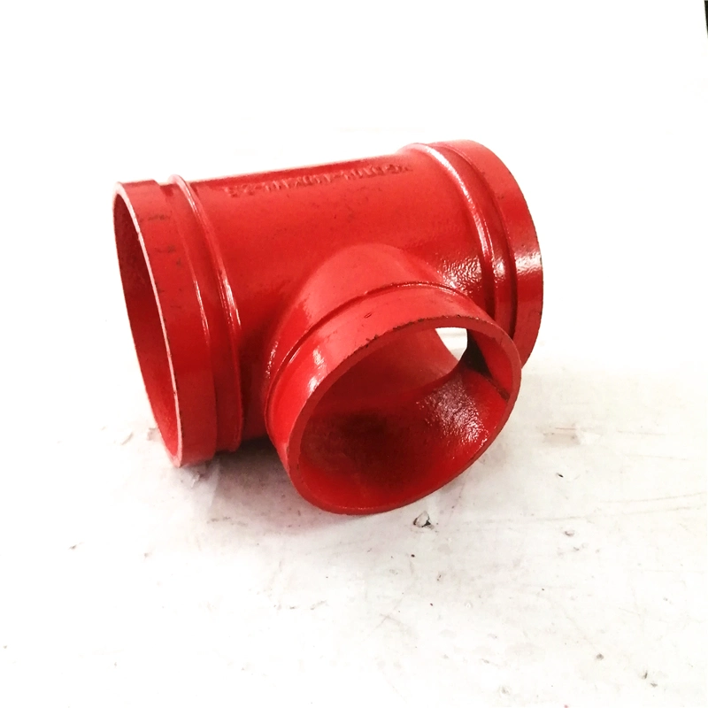 Ductile Iron Pipe Fittings Grooved Reducing Tee Grooved Mechanical Tee Cast Iron Thread Pipe Fittings