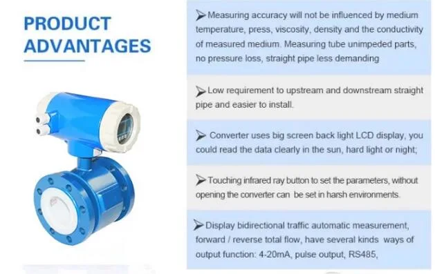 Underground and Surface Water Meter Flow Rate Magnetic Flow Sensor RS485 Modbus