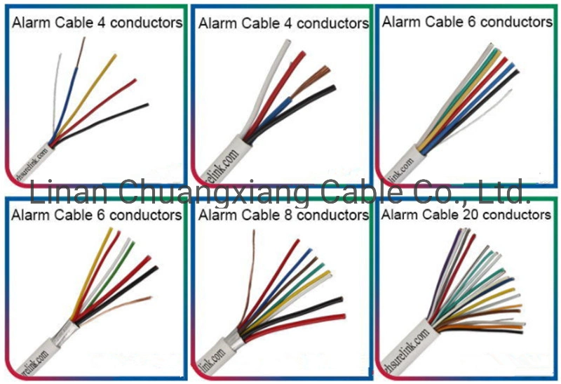 Multi Core Shield Copper PVC Jacket 4 Core 24AWG Copper Security Alarm Cable