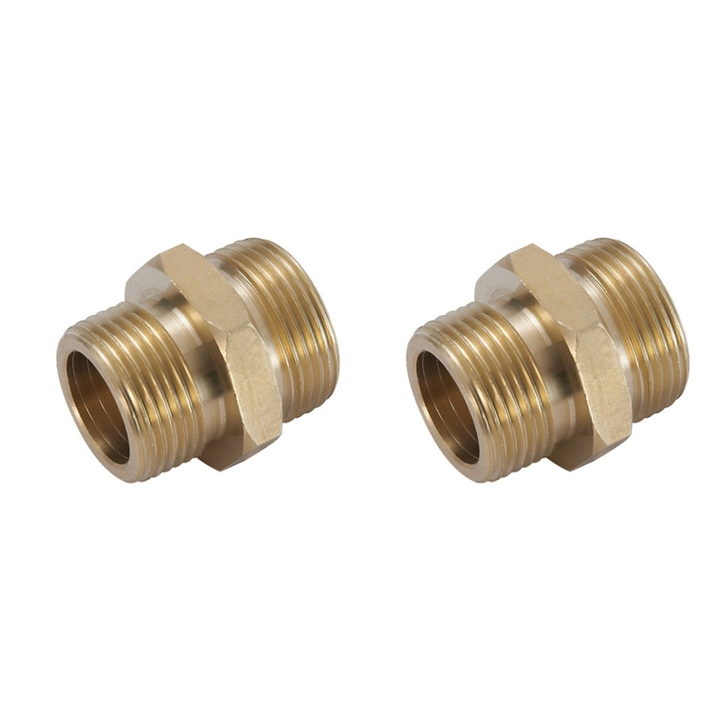 Precision CNC Turning Brass Pipe Fitting Parts Custom Brass Expansion CNC Coupling Nipple Pipe Fittings