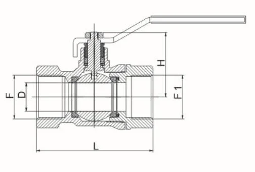 Lead-Free Brass Thread 2-PC Female End Ball Valves