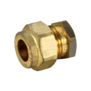 Australian Compression Fittings Dzr Brass Stop End with Copper Olive