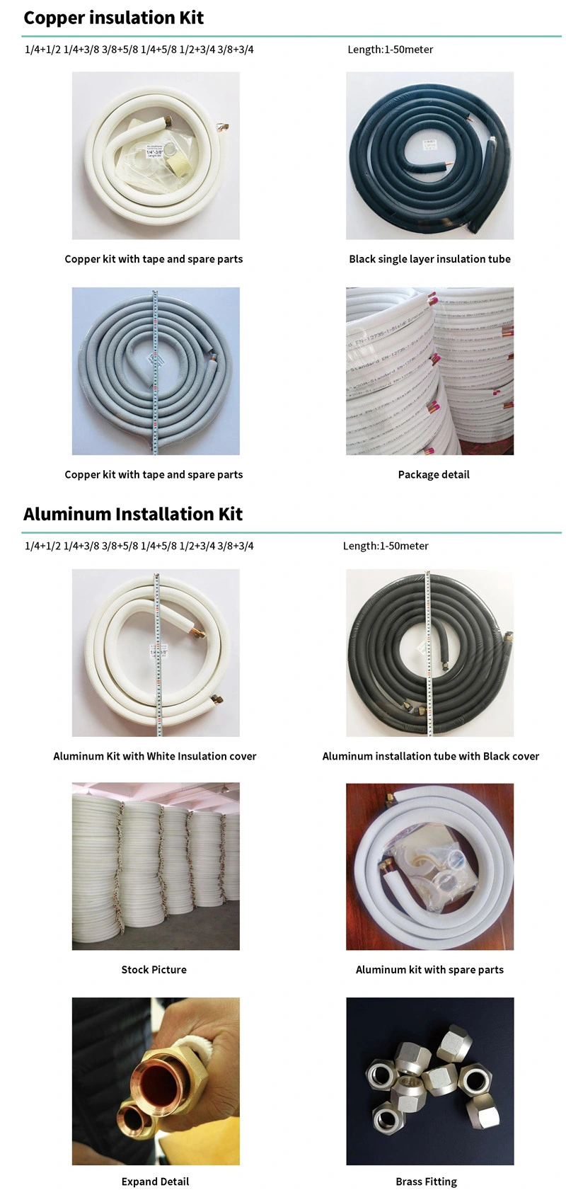 Good Quality European Standard Insulation Copper Tube/Copper Pipe for Air Conditioner