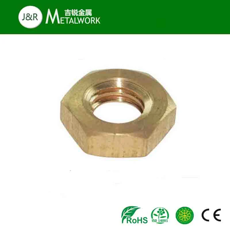 M6 M8 Brass Copper Hex Thin Nut (DIN439)