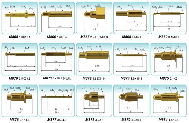 Hardware Fitting OEM Custom Brass Pin Connector Pogo Pin Contanct Pin