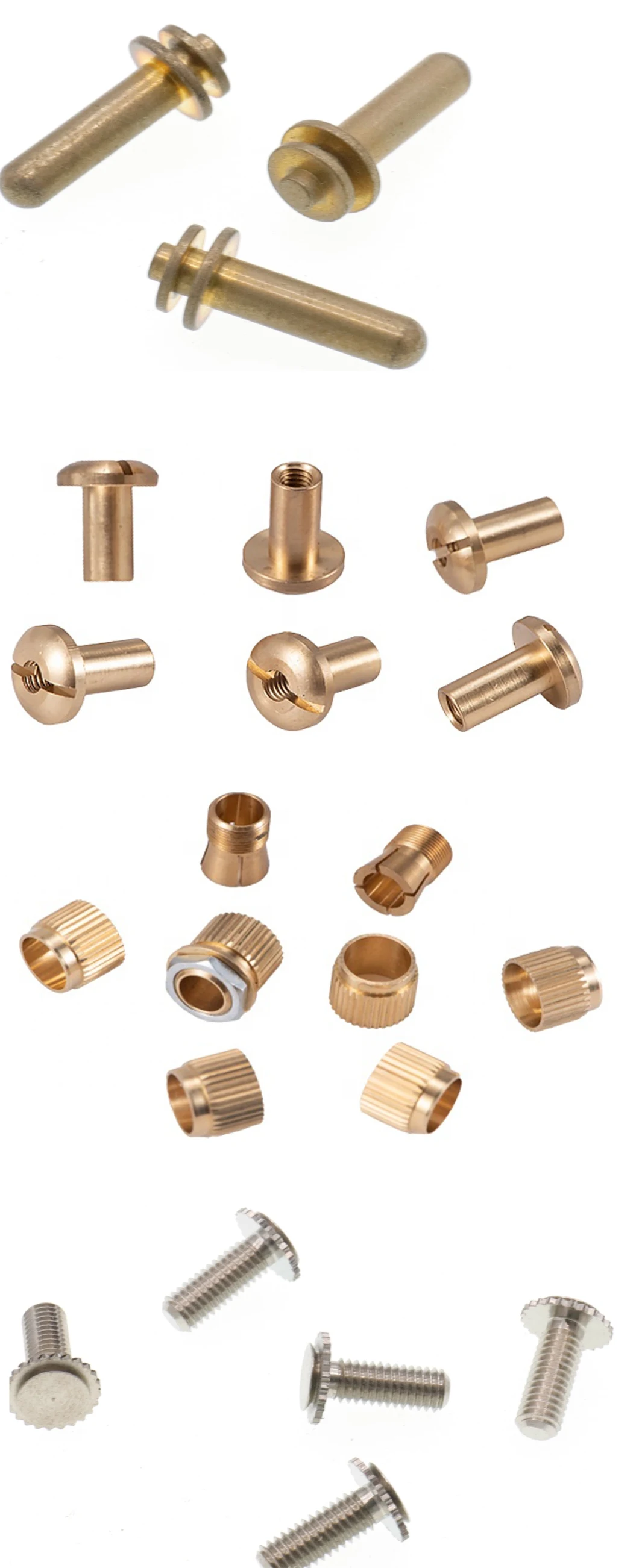 China Manufacturer Produce OEM Copper Parts for Nut Round Head