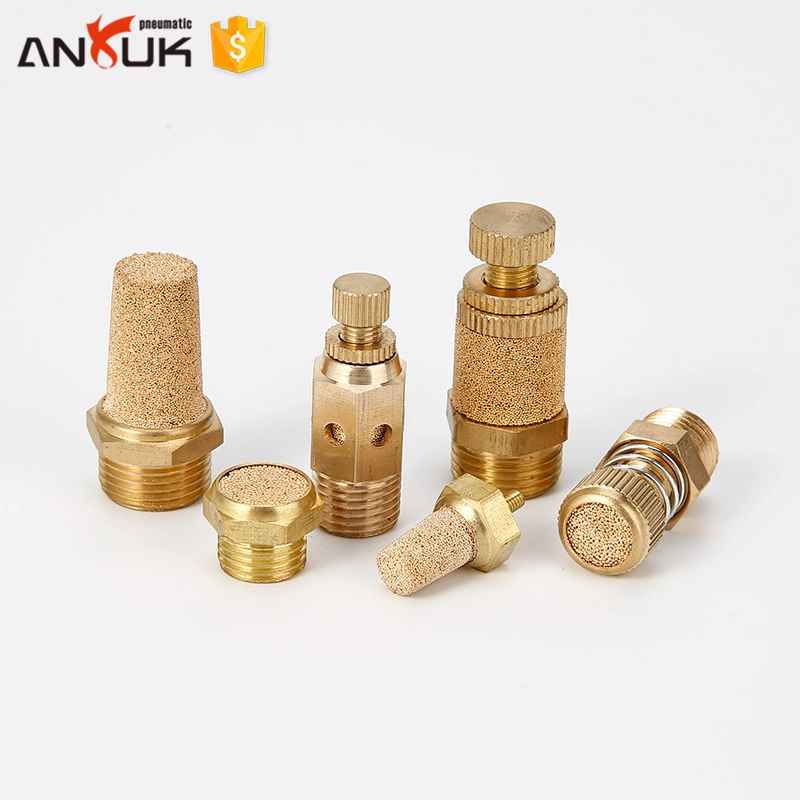Male Thread Brass Bsl Connector Fitting Pneumatic Copper Solenoid Valve Silencer Cylinder Muffler
