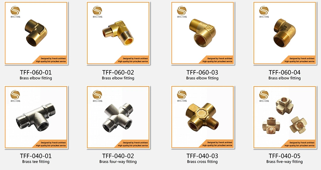 Brass Fitting Brass Fitting Brass Plating Union Cross Tube Fitting