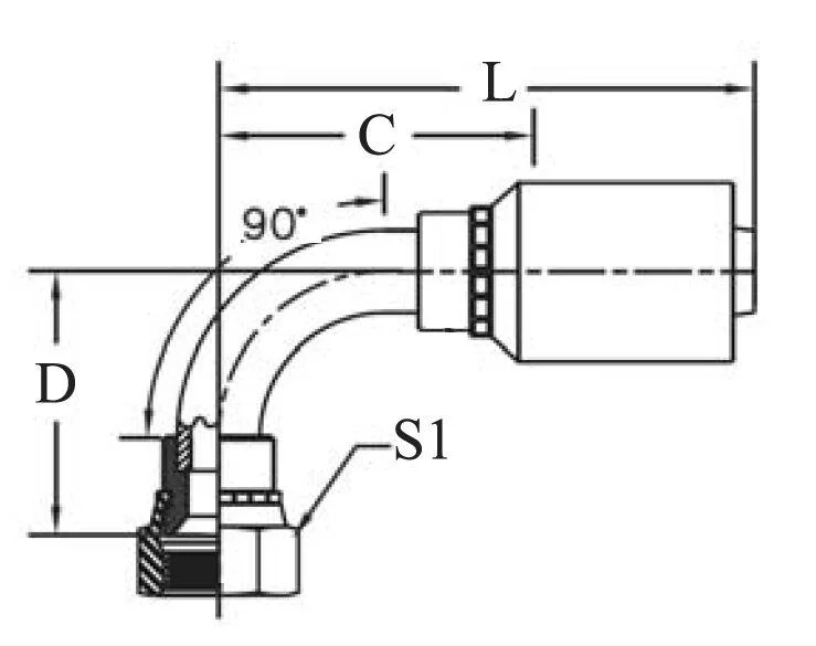 Swage Hydraulic Hose Fitting/Jic Flare Fitting/Stainless Steel Elbow Hydraulic Fitting