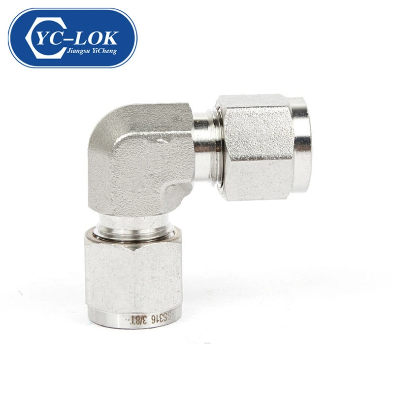 Double Ferrules Compression Union Reducing Elbow Tube Fittings