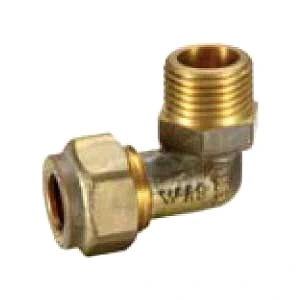 Australian Compression Fittings Dzr Brass Elbow CxMI with Copper Olive