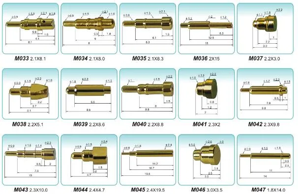 China OEM Factory CNC Machining Custom Brass Spring Loaded Pogo Pin, Pogo Pin Connector