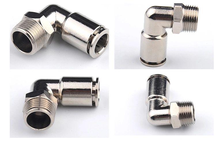 Male Thread Pl Fitting Elbow Copper Connector Coupling for Pneumatic