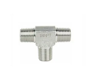 Pmt Male Stud Branch Tee Pneumatic Nickel Plated Brass Fitting