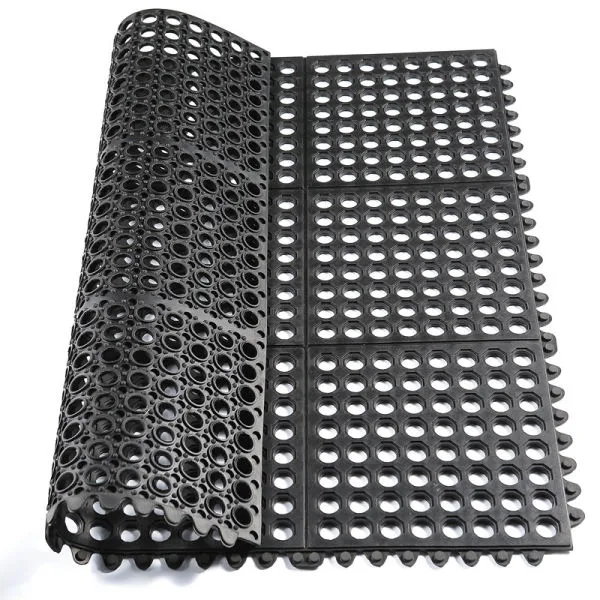Non-Slip Outdoor Deck Step Honeycomb Floor Rubber Grass Sheet Mats