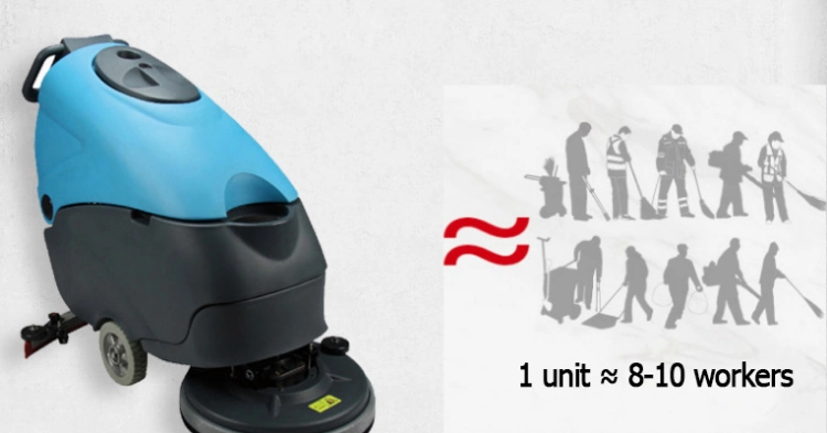 Walk Behind Electric Floor Cleaning Machine Tile Floor Scrubber