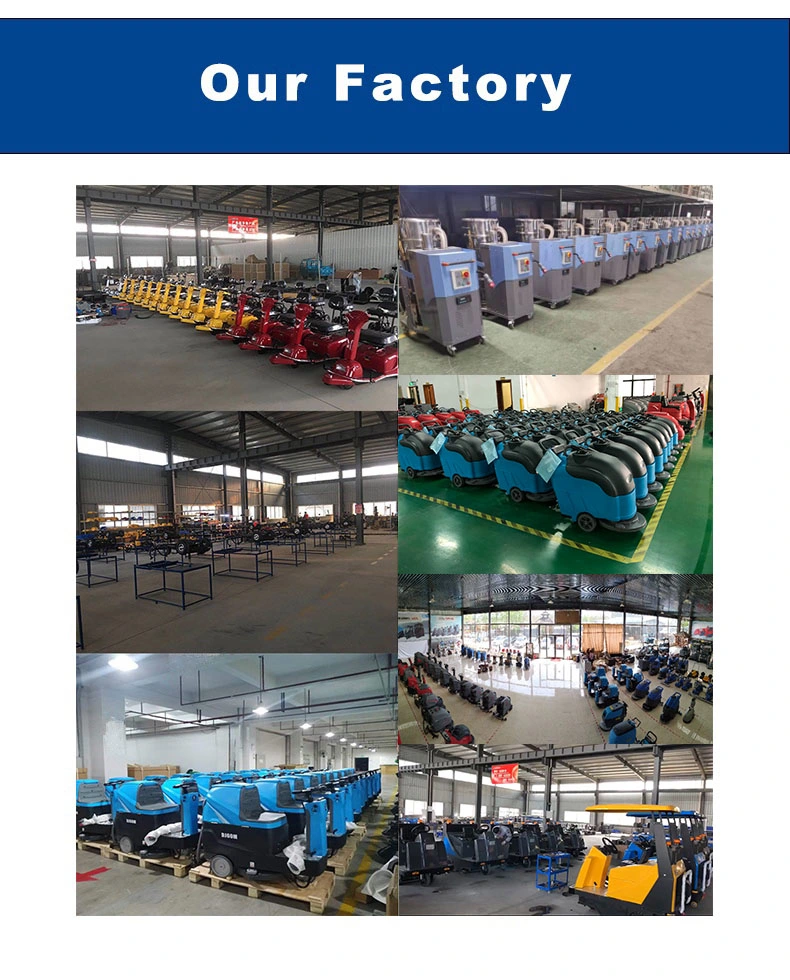 Hand-Push Type Electric Floor Clean Machine Automatic Commercial Industrial Floor Scrubber Station Factory Industrial Disinfection
