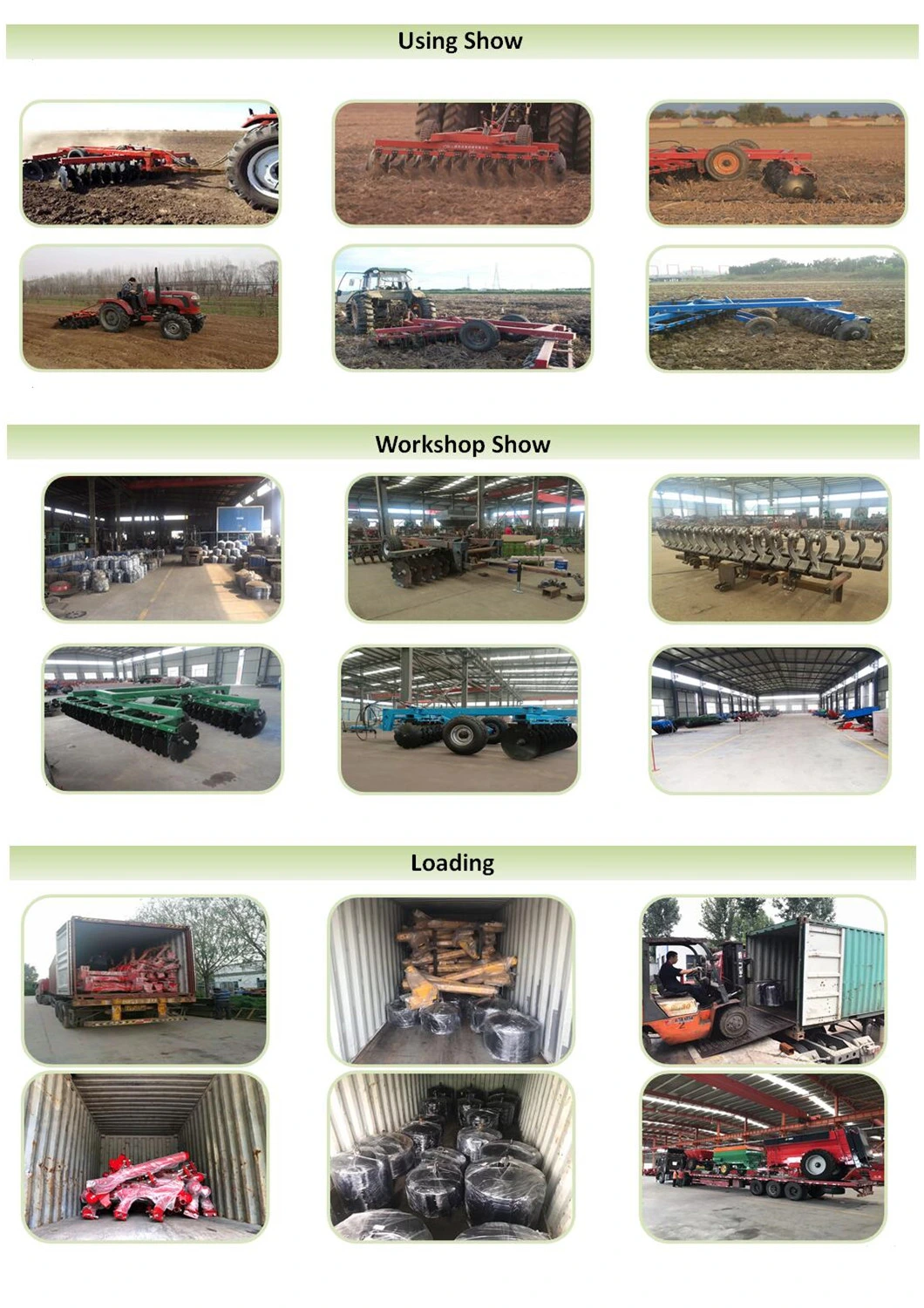 Tiller Machine/Land Preparation Machine/Soil Preparation Machines/Cultivator/Scarifier/Loosener/ Heavy Disc Harrow