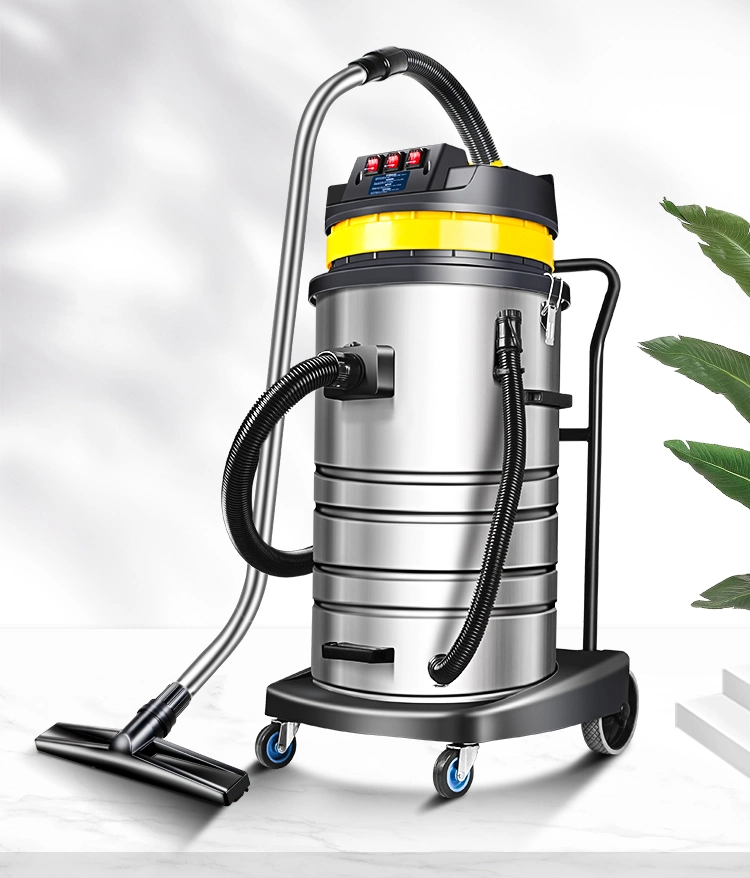 80L Wet and Dry Vacuum Cleaner with 3 Motors for Home Concrete Carpet Floor Printer Cleaning