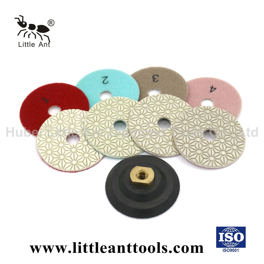 100mm 4 Step Wet Polishing Pads Diamond Tools for Granite/Marble