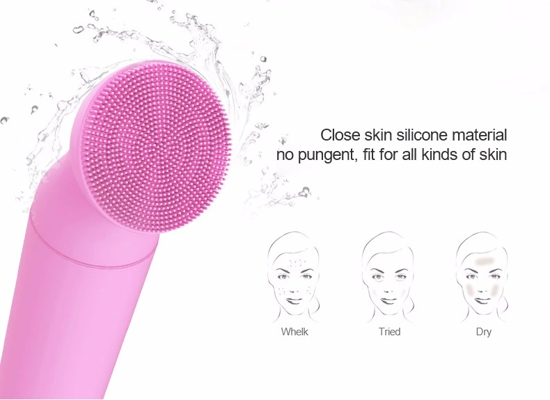 Exfoliating Face Brush Silicon Facial Skin Pore Cleanser Scrubber Brush