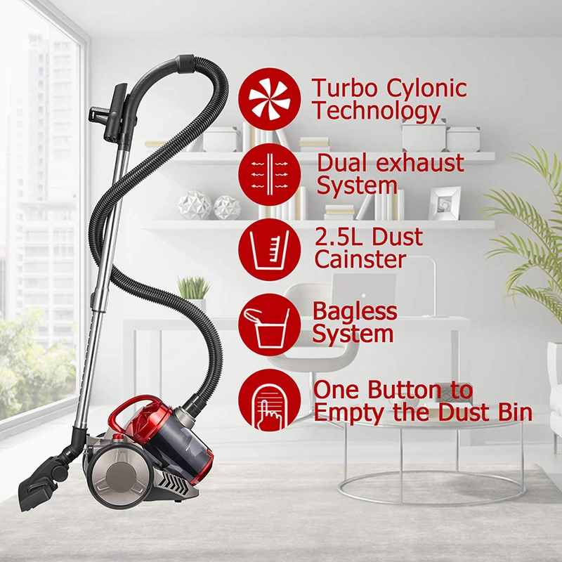 Liyyou Ly800 2.5L Dual Cyclone Vacuum Cleaner Bagless Vacuum Cleaner