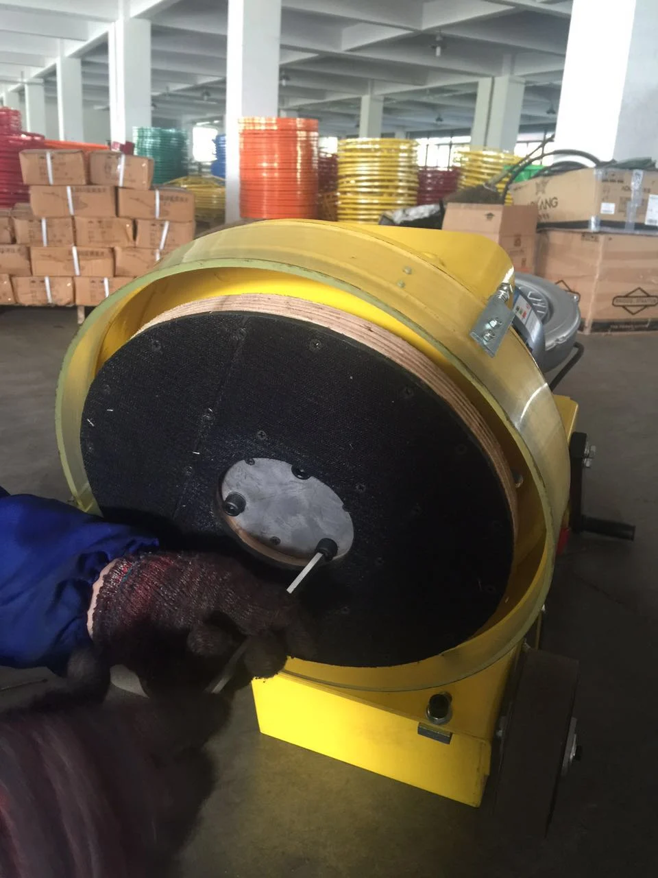 Three Heads Polishing Machine, Wet Stone Polisher, Electric Marble Polisher