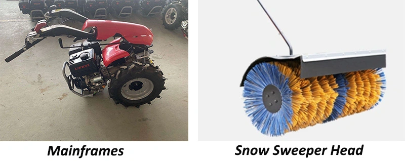 Factory Direct Multi-Purpose professional Snow Thrower Sweeper Plowe Machine 150cm Cleaning Width Commercial Use