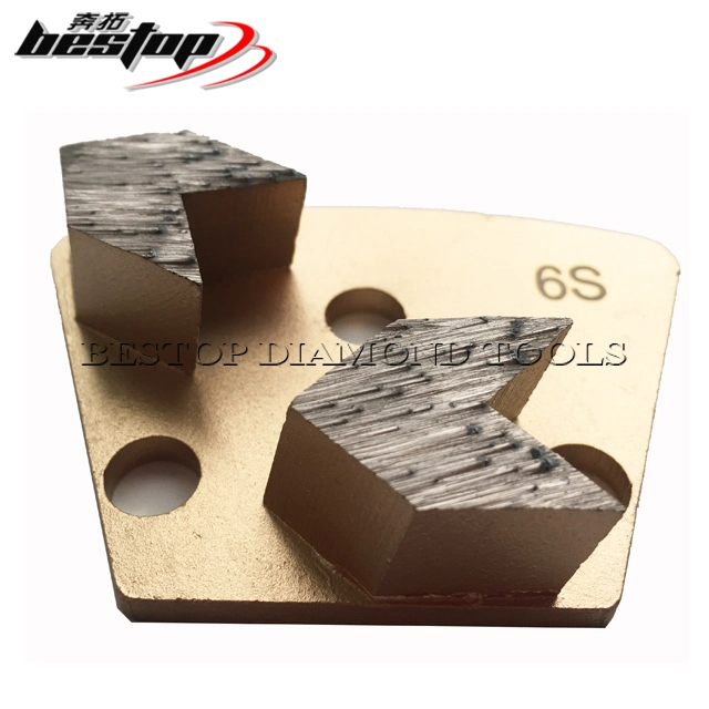 Trapezoid Concrete Diamond Floor Grinding Plate with 6 Holes