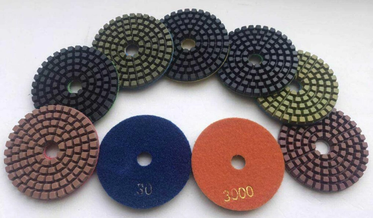 4 Inch 6mm Thickness Wet and Dry Resin Abrasive Polishing Pad for Concrete Terrazzo Marble Floor