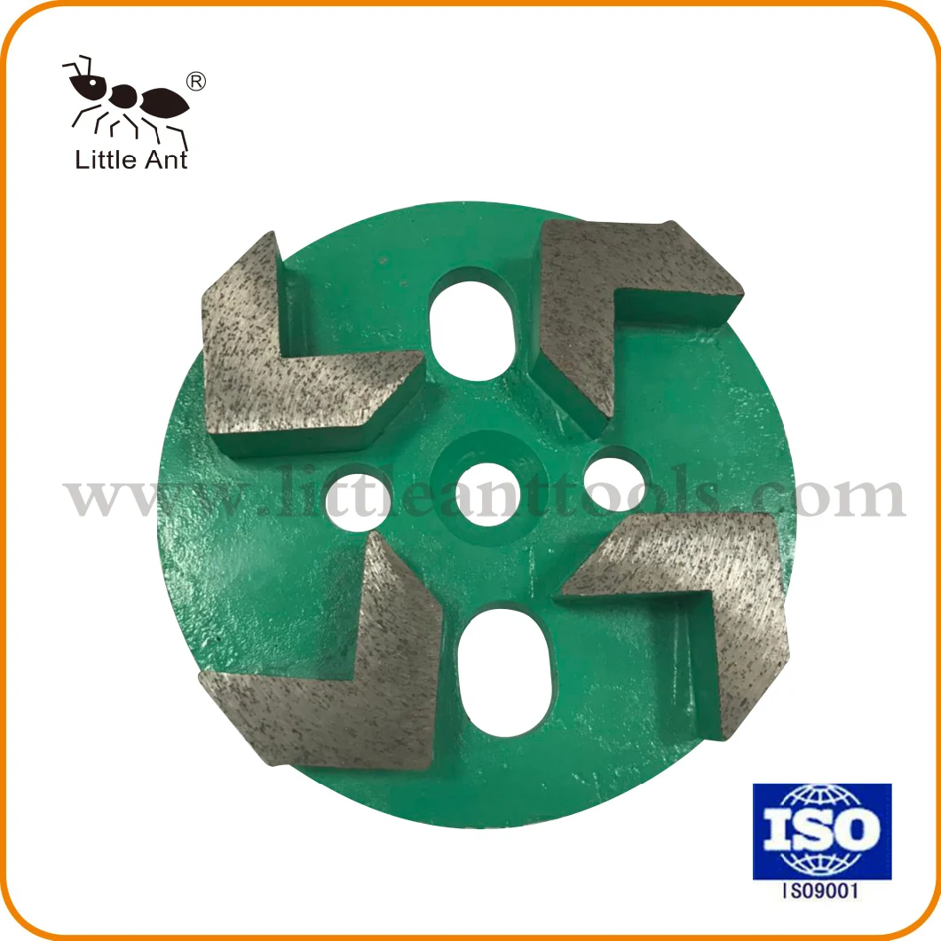 4'' Metal Diamond Grinding Disc with Arrow Segments for Concrete