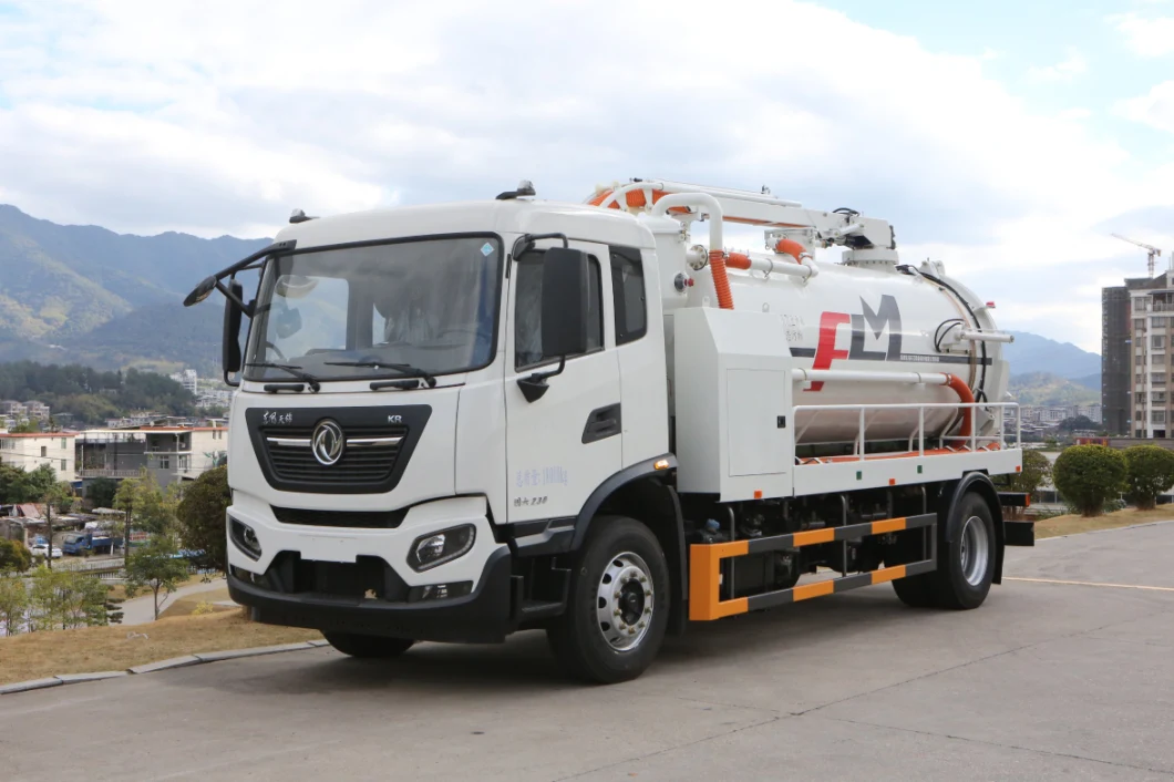 Fulongma 18t Heavy Duty 2500 Gallon City Sewage Cleaning and Vacuum Suction Truck