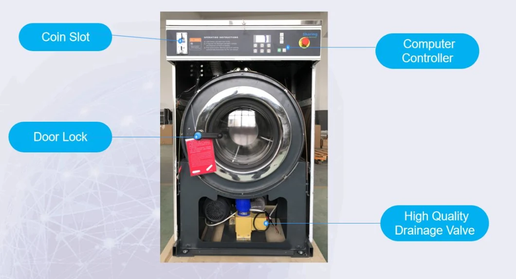 15kg, 20kg Commercial Laundry Machine Coin Operated Washing Machine for Laundromat