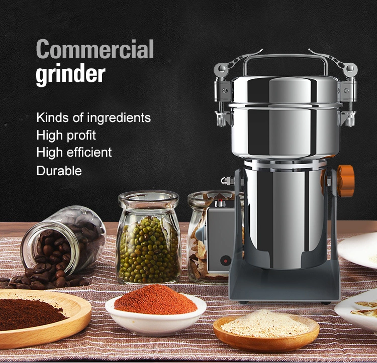 Stainless Steel Food Processor Automatic Flour Mill Machine Spice Pepper Grinder Coffee Bean Grinder