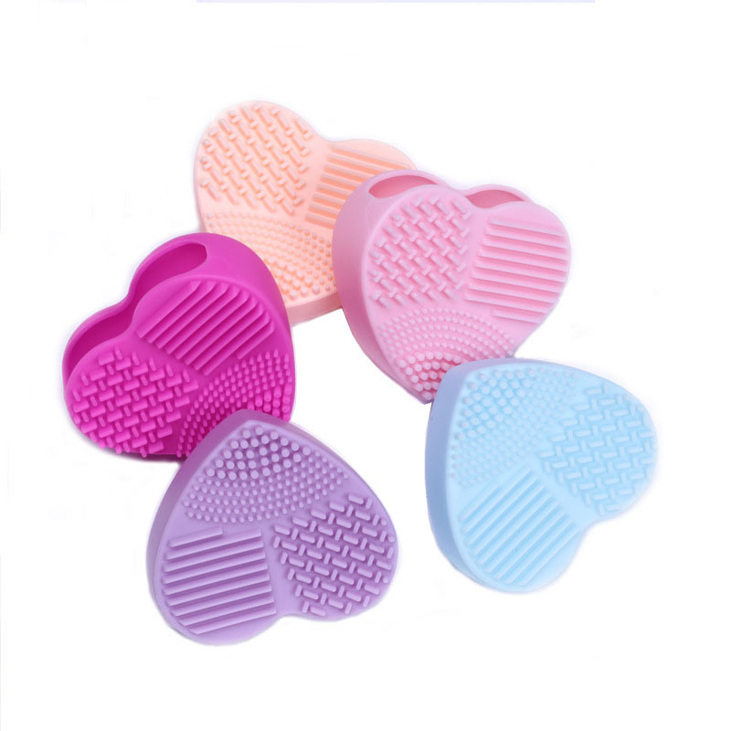 Silicone Brush Egg Heart Brushes Cleaning Tools Makeup Brush Cleaner Scrubber