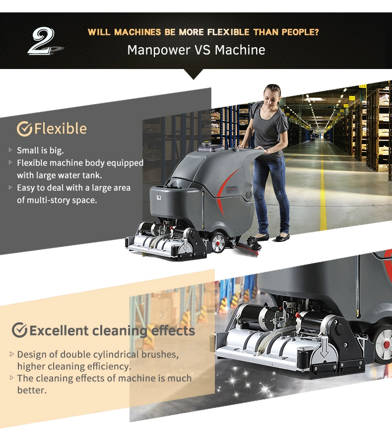 GM65rbt High Pressure Floor Cleaning Rolling Brush Scrubber Sweeper