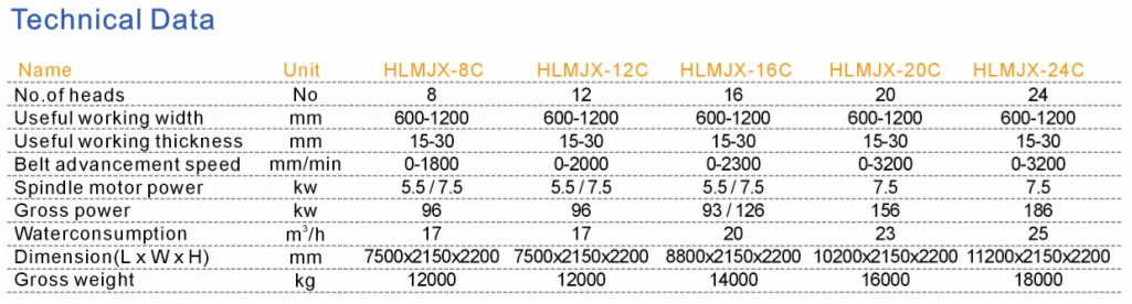 Hualong Hlmjx-16c Polishing Heads Automatic Line Polisher for Granite Slab Manufacturer Price