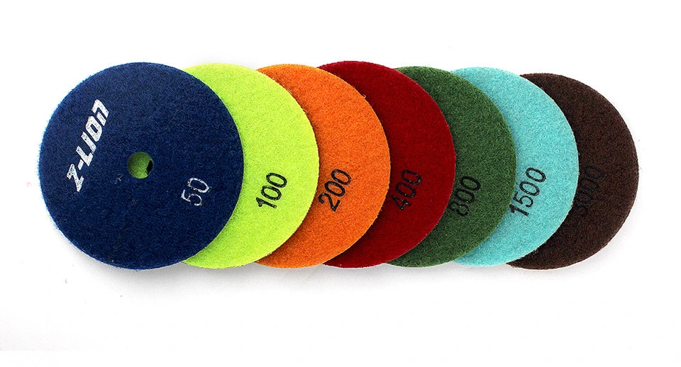 Diamond Polishing Pads 150mm Flexible Abrasive Pads for Granite Marble Concrete