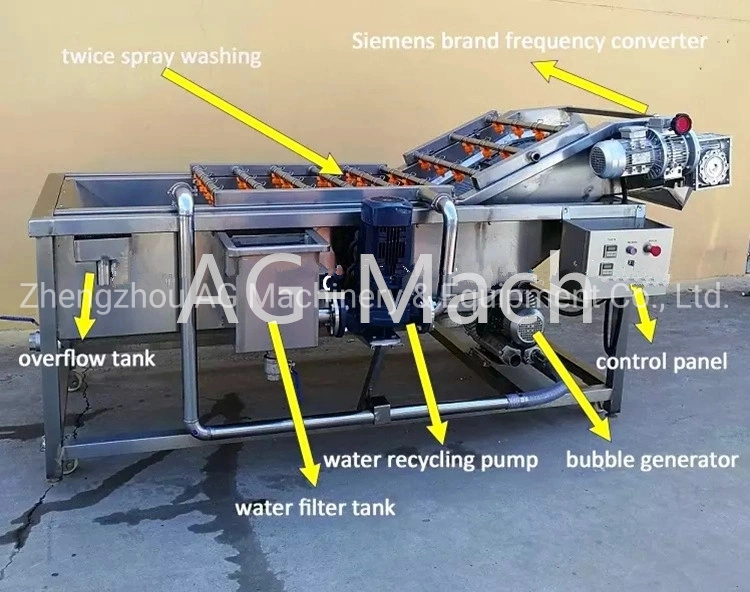 Automatic Fruit Vegetable Washing Machine Passion Fruit Brush Cleaning Machine