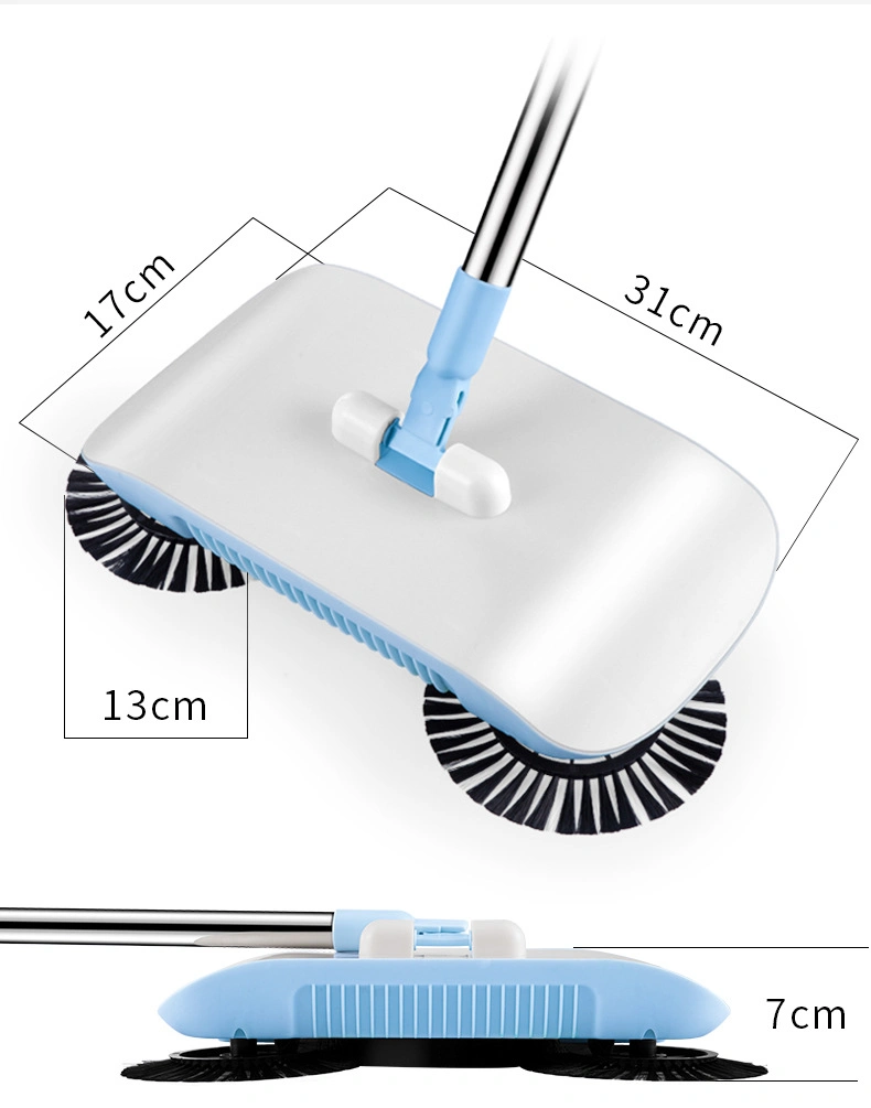 2020 Hot Selling Hand Push Propelled Sweeper 360 Degree Rotate Spin Broom, Floor Sweeper