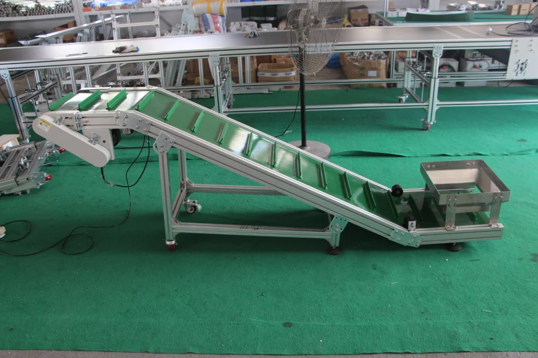 Portable Inclined Belt Conveyor with 300mm Width 1000mm Length for Floor to Floor Conveyor System Custom