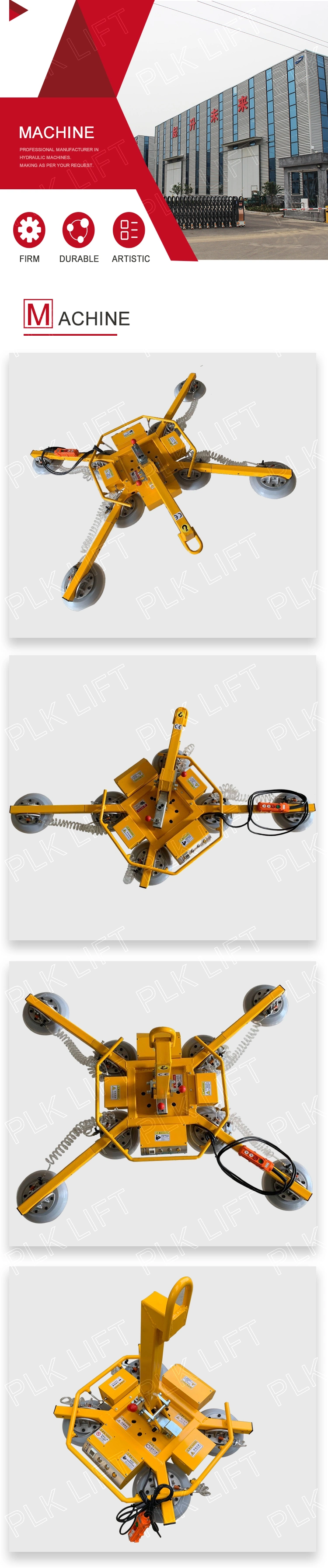 800kg Heavy Duty Sheet Suction Vacuum Lifter for Glass Installing