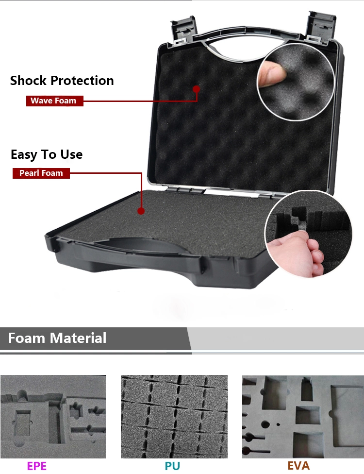 Hard Plastic Tool Box with Foam Insert EVA Tool Case with Handle for Kit