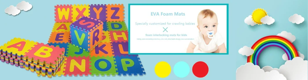 Custom Kids EVA Foam Jigsaw Interlocking Puzzle Floor Tiles Foam Mats