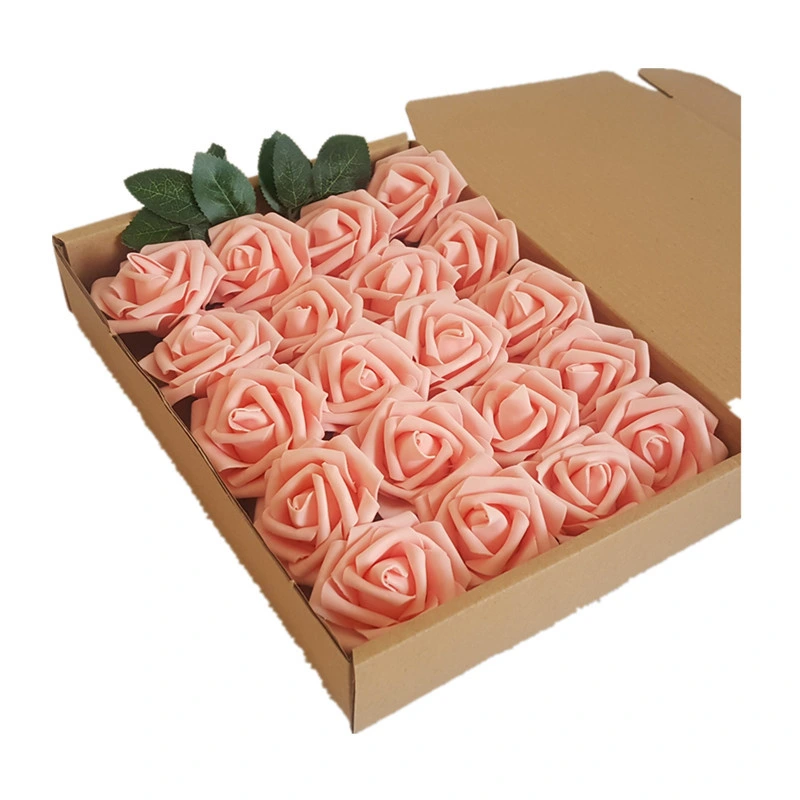 Hot Selling Foam Flowers Fose 7cm PE Artificial Foam Rose Flowers