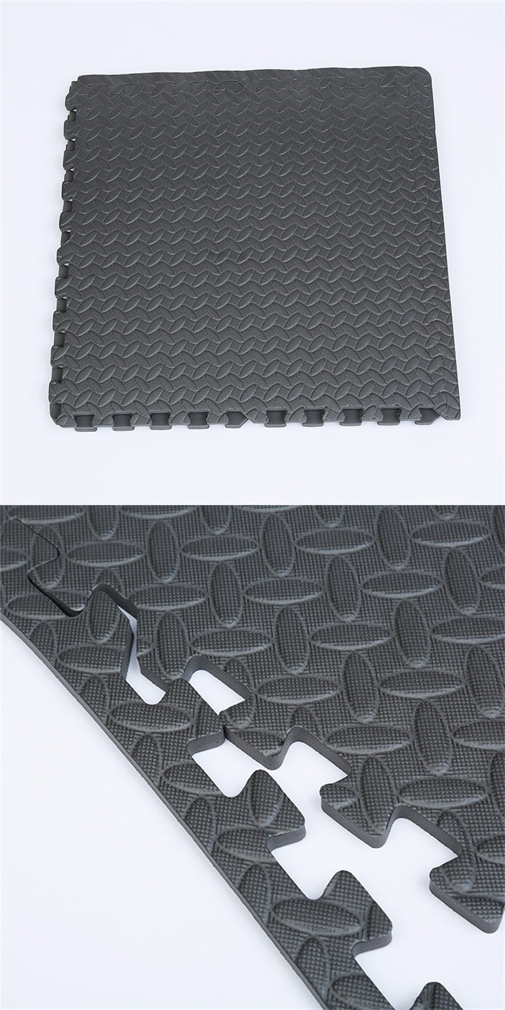 60*60cm EVA Floor Mats Soft Gym Mats Black/Blue EVA Foam Floor Mat Puzzle with EVA Foam Interlocking Tiles for Exercise and Home Gym Protective Flooring