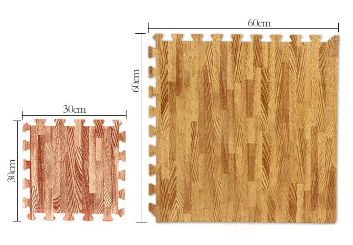 12''*12''eva Foam Material and Educational Toy Style 3/8 Inch EVA Foam Puzzle Mat Wood Pattern Tatami Mat