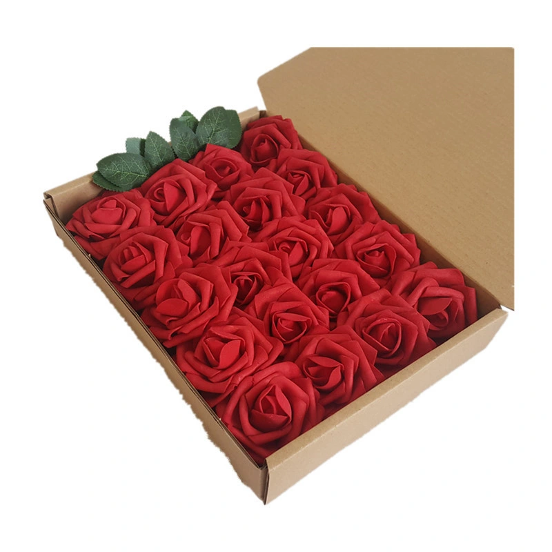 Hot Selling Foam Flowers Fose 7cm PE Artificial Foam Rose Flowers