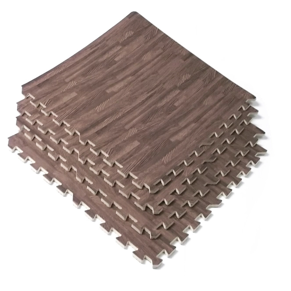 Cheap EVA Wood Grain Foam Mat Waterproof Wood Grain EVA Floor Mat, Baby Crawling Mats